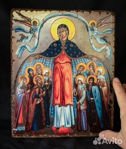 Икона "Покров Пресвятой Богородицы" Старение — оригинальный подарок