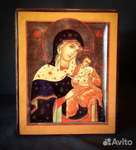 Икона Божией матери "Коневская" дерево в подарок