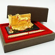 В подарок: Письменный набор "Лошадь". Позолоченный — фотография 2