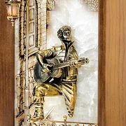 Бронзовая картина «Серенада. Парень» с подсветкой — оригинальный подарок — фотография 8