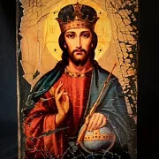 На память: Икона под старину "Христос Вседержитель" — фотография 1