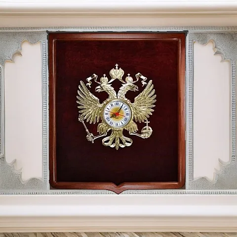 На память: Настенные часы «Герб России»