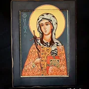 Подарочная икона деревянная " Святая Нина" — фотография 1