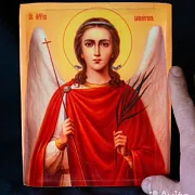 Ангел Хранитель" икона деревянная с ковчегом — оригинальный подарок — фотография 1