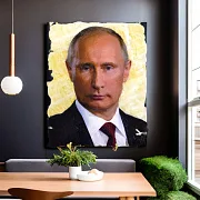Картина «В.В. Путин» с фотопечатью на ониксе — красивый подарок — фотография 1