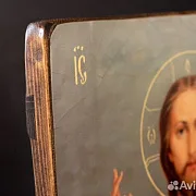 Икона деревянная "Господь Вседержитель" — оригинальный подарок — фотография 3