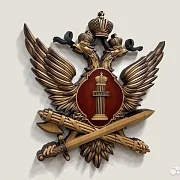 Герб ФСИН, резной из бука, 52×48 см — оригинальный подарок — фотография 2