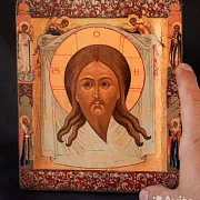 Икона Спас Нерукотворный («Спас Мокрая Брада») в подарок — фотография 3