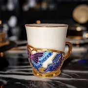 Красивая кофейная чашка "Бабочки" — оригинальный подарок — фотография 1