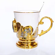 Фарфоровая кофейная пара "Агат". Златоуст — красивый подарок — фотография 4