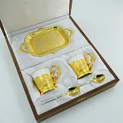 Кофейная пара из фарфора "Узорная". Златоуст — красивый подарок — фотография 3
