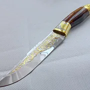 Кованый нож «Золотой сокол» №8 — красивый подарок — фотография 8