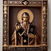 Резная Икона Спиридон Тримифунтский — красивый подарок — фотография 8