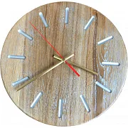 Настенные часы «Дуб светлый серебро» из массива дуба — необычный подарок — фотография 2