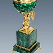 Подарочный сувенир-компас «Ангел Спаситель» с бронзой и малахитом — фотография 4