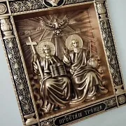 Резная икона Пресвятая Троица (Новозаветная) в подарок — фотография 6