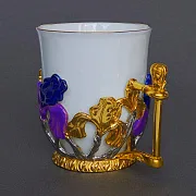Кофейная чашка "Ирис" — оригинальный подарок — фотография 4