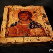 Икона "Христос Вседержитель" дерево, ручная работа — красивый подарок — фотография 5