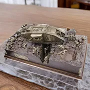 Диорама «Битва на реке Сомме», бронза и ясень, 1:35 — необычный подарок — фотография 1