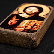 Иконка деревянная " Спас Синайский". Дорожная — необычный подарок — фотография 3