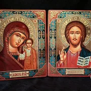 На память: Венчальная пара. Казанская Богоматерь и Вседержите — фотография 1