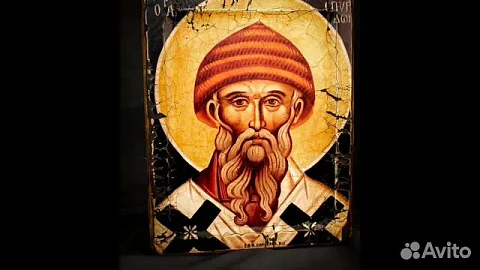Икона авторская "Св. Спиридон Тримифунтский" — необычный подарок