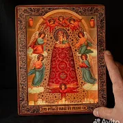 Икона деревянная "Прибавление ума" Богоматери — необычный подарок — фотография 1
