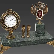 Часы «Элина» с гербом и двумя подставками в подарок — фотография 2