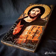 Подарочная икона деревянная " Спас Синайский" — фотография 4