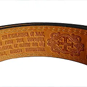 На память: Кожаный ремень «Извозчик» с позолоченной пряжкой — фотография 2