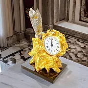 Настольные часы с совой на долерите — необычный подарок — фотография 1