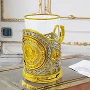 Бронзовый подстаканник «USSR» — красивый подарок — фотография 1