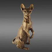 Скульптура из бронзы «Кошка сфинкс» — красивый подарок — фотография 1