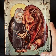 Икона " Серафим Саровский" Старение — необычный подарок — фотография 2