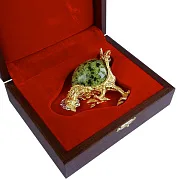 Подарочный сувенир «Курица и яйцо» со змеевиком — фотография 2
