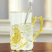 Латунный подстаканник «Рыбалка зимой» — необычный подарок — фотография 1