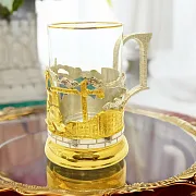 На память: Латунный подстаканник «Подарок строителю» — фотография 1
