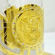 Подарочная златоустовская чайная пара «Герб» — фотография 3