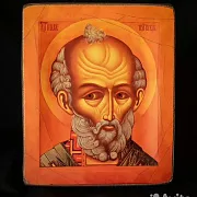 Икона: Святой Николай Чудотворец 15*13 см — оригинальный подарок — фотография 4