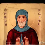 Икона деревянная "Святой Симеон Столпник" — необычный подарок — фотография 4