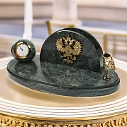Часы «Престиж» с визитницей и подставкой — необычный подарок — фотография 1