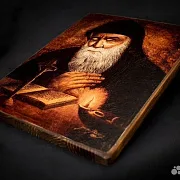 В подарок: Икона "Монах Шарбель" дерево, ручная работа — фотография 4