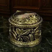 Шкатулка для украшений из яшмы и бронзы — красивый подарок — фотография 1