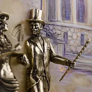 Картина «Вечерняя прогулка. Ессентуки» на ониксе с подсветкой — необычный подарок — фотография 4