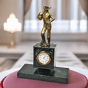 Часы с шахтером и отбойным молотком — необычный подарок — фотография 1