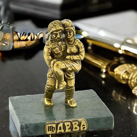 Подарочная бронзовая статуэтка «Знак зодиака Дева»