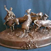 Композиция из бронзы «Табун лошадей» — красивый подарок — фотография 2