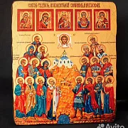 Икона "Собор покровителей охотников и рыболовов" — оригинальный подарок — фотография 1