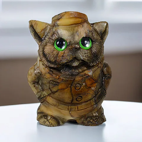 Каменная фигурка «Котик», 130×90×165 мм — оригинальный подарок