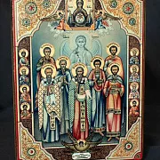 Икона "Собор целителей, чудотворцев " — оригинальный подарок — фотография 1